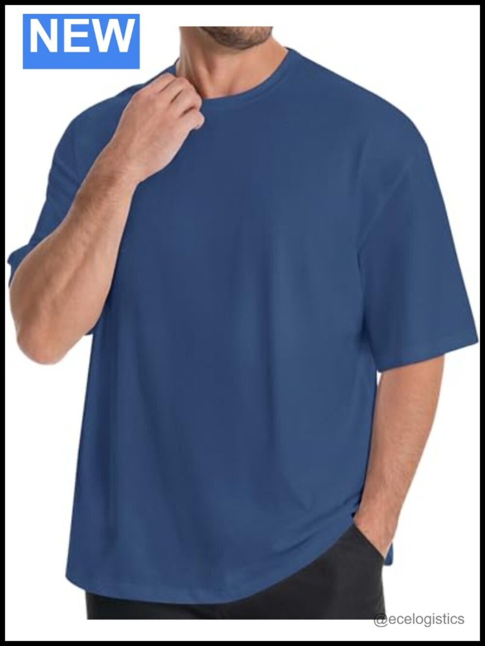 Oversized Crewneck Graphic Tee Short Sleeve Loose Fit T-Shirt for Men